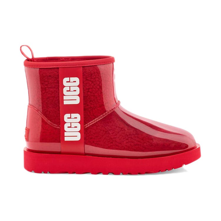 Image of UGG Classic Clear Mini Boot Ribbon Red (W)