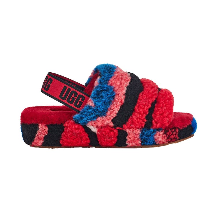 Image of UGG Fluff Yeah Slide Cali Collage Red (W)