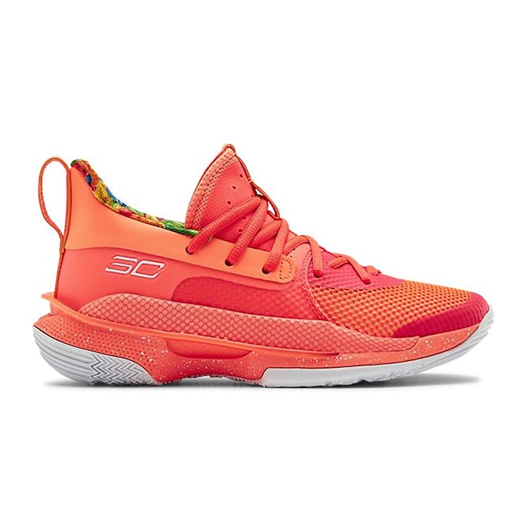 Image of Under Armour Curry 7 Sour Patch Kids Peach (GS)