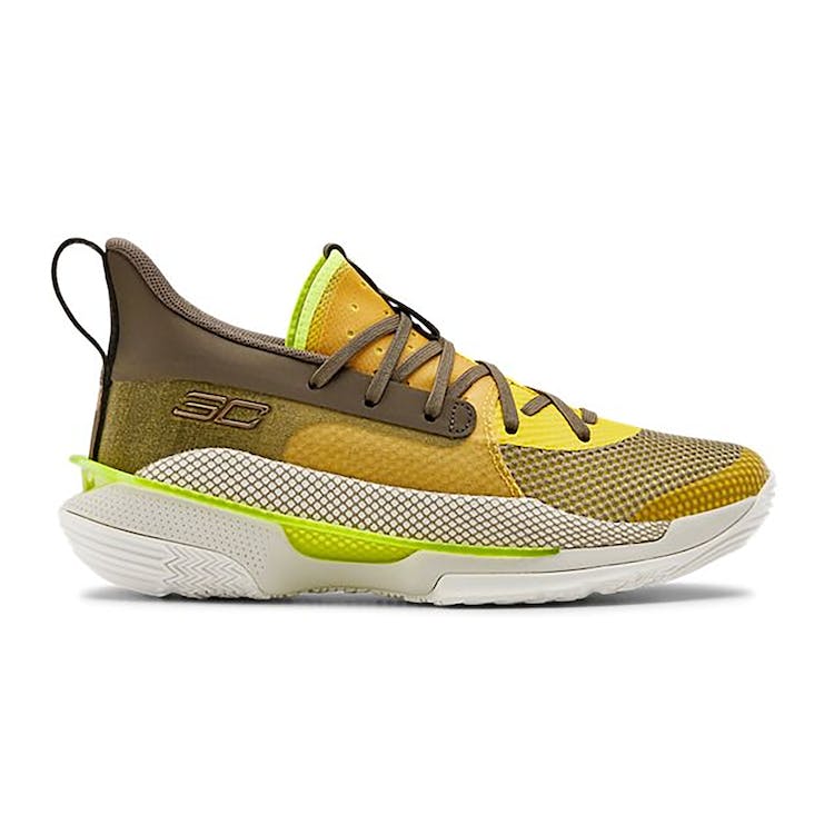 Image of Under Armour Curry 7 Zeppelin Yellow (GS)