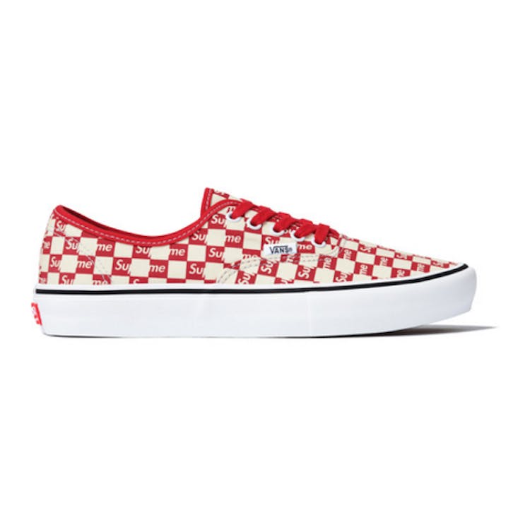 Image of Vans Authentic Supreme Red Checker Logo