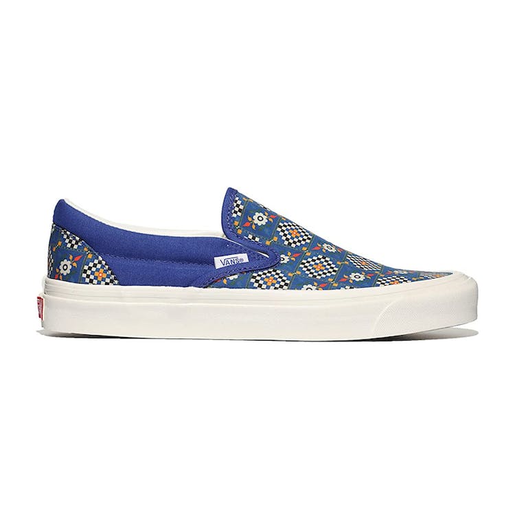 Image of Vans Classic Slip-On 98 DX Anaheim Factory Tile Checkerboard Blue