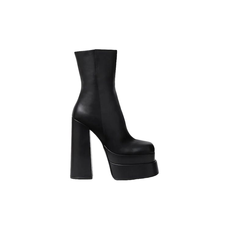 Image of Versace Aevitas 155mm Platform Ankle Boots Black Leather