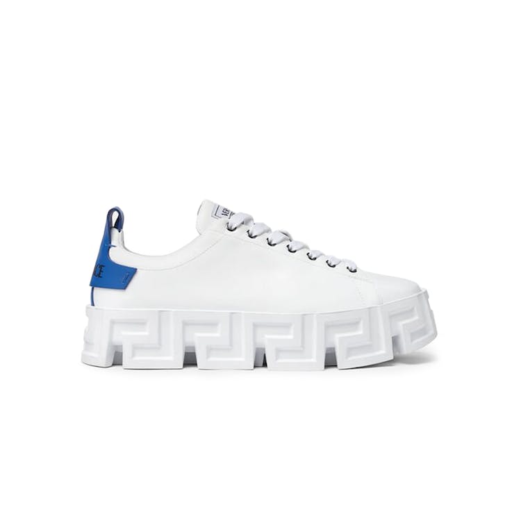 Image of Versace Greca Labrynth Lace-Up White White Blue