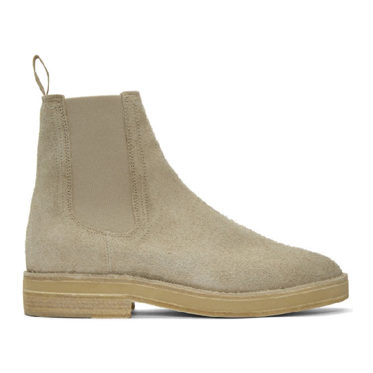 Image of Yeezy Chelsea Boot Thick Shaggy Suede Taupe